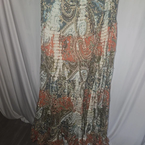 Solitaire Bohemian Paisley Maxi Skirt - Picture 3 of 3